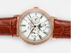 Patek Philippe Perpetual Calendar Automatic Rose Gold Case with White Dial