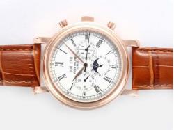Patek Philippe Perpetual Calendar Automatic Rose Gold Case with White Dial