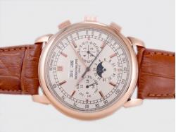 Patek Philippe Perpetual Calendar Automatic Rose Gold Case with White Dial