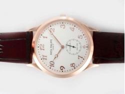 Patek Philippe Tourbillon Manual Winding Rose Gold Case with White Dial