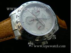 RL06023 ROLEX DAYTONA SS LEATHER CHRONO ASIA 7750 METEO