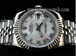 RL08012 ROLEX DATEJUST SS SWISS ETA 2836-2 PEARL WHITE