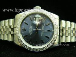 ROLEX Datejust Gents Blue Dial Stick Markers Diamond Bezel