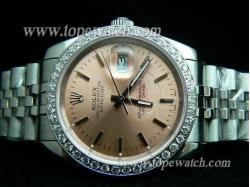 ROLEX Datejust Gents Coffee Dial Diamond Bezel