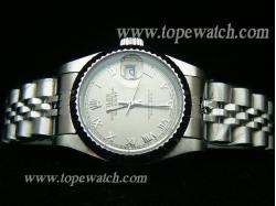 ROLEX J-11L OYSTER PERPETUAL DATEJUST SS LADIES SILVER