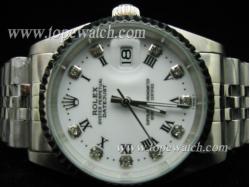 ROLEX J-20G OYSTER PERPETUAL DATEJUST SS GENTS WHITE