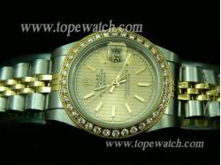 ROLEX JUBILEE 2 TONE + DIAMOND LADY GOLD LINE 