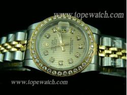 ROLEX JUBILEE 2 TONE + DIAMOND LADY GOLD LINE DIAMOND