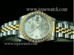 ROLEX JUBILEE 2 TONE +DIAMOND LADY GRAY DIAMOND