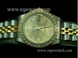 ROLEX JUBILEE 2 TONE +DIAMOND LADY NEW GOLD NUMBER