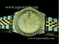 ROLEX JUBILEE 2 TONE + DIAMOND LADY NEW GOLD ROMAN