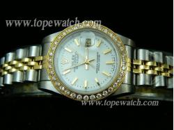 ROLEX JUBILEE 2 TONE +DIAMOND LADY WHITE BAR