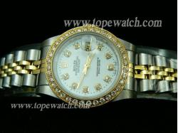 ROLEX JUBILEE 2 TONE +DIAMOND LADY WHITE DIAMOND