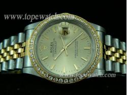 ROLEX JUBILEE 2 TONE +DIAMOND MEN GOLD