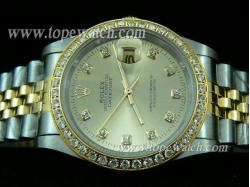 ROLEX JUBILEE 2 TONE +DIAMOND MEN GOLD DIAMOND