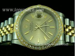 ROLEX JUBILEE 2 TONE +DIAMOND MEN GOLD LINE