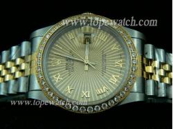 ROLEX JUBILEE 2 TONE +DIAMOND MEN NEW GOLD ROMAN