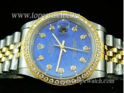 ROLEX JUBILEE 2 TONE +DIAMOND MEN SUPER/BLUE DIAMOND