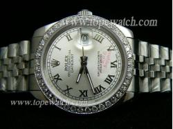 ROLEX WATCH GENTS ROMAN SILVER JUBILEE