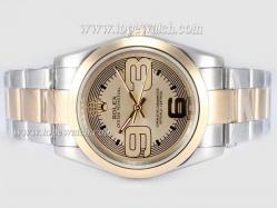 Rolex Air-King Oyster Perpetual Automatic Two Tone with Beige Dial-New Version