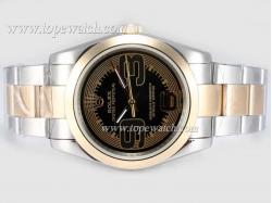 Rolex Air-King Oyster Perpetual Automatic Two Tone with Black Dial-New Version