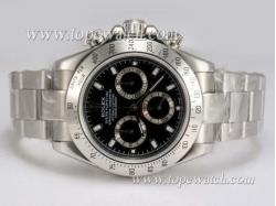 Rolex Daytona Chronograph Asia Valjoux 7750 Movement with Black Dial