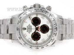 Rolex Daytona Chronograph Asia Valjoux 7750 Movement with Silver Dial S/S