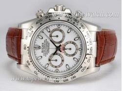 Rolex Daytona Chronograph Asia Valjoux 7750 Movement with White Dial