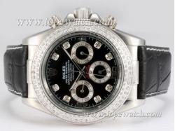 Rolex Daytona Chronograph Automatic Diamond Bezel with Black Dial