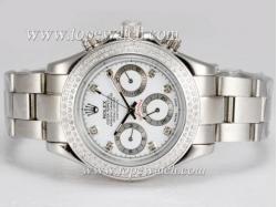 Rolex Daytona Chronograph Automatic Diamond Bezel with White Dial