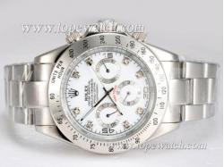 Rolex Daytona Chronograph Automatic Diamond Marking with White Dial