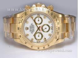 Rolex Daytona Chronograph Automatic Full 18K Gold Plated with White Dial