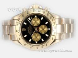 Rolex Daytona Chronograph Automatic Full Gold with Black Dial