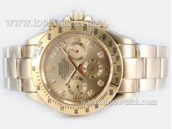 Rolex Daytona Chronograph Automatic Full Gold with Golden Dial-Diamond Marking