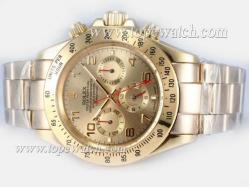 Rolex Daytona Chronograph Automatic Full Gold with Golden Dial-Number Marking