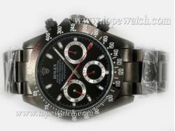 Rolex Daytona Chronograph Automatic PVD Case and Strap with Black Dial