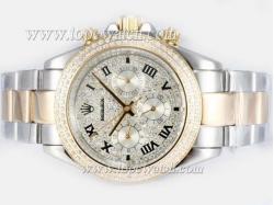 Rolex Daytona Chronograph Automatic Two Tone with Diamond Bezel and Dial