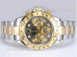 Rolex Daytona Chronograph Automatic Two Tone with Diamond Marking-Gray Dial