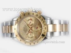 Rolex Daytona Chronograph Automatic Two Tone with Golden Dial-Number Marking