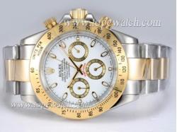 Rolex Daytona Chronograph Automatic Two Tone with White Dial