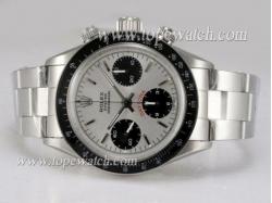 Rolex Daytona Cosmograph Chronograph Asia Valjoux 7750 Movement with White Dial Vintage Edition