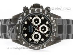 Rolex Daytona Pro Hunter Chronograph Automatic Full PVD with Black Dial-Diamond Marking