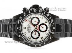 Rolex Daytona Pro Hunter Chronograph Automatic Full PVD with Silver Dial-Number Marking