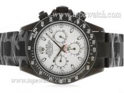 Rolex Daytona Pro Hunter Chronograph Automatic Full PVD with White Dial-Stick Marking