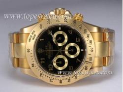 Rolex Daytona Working Chronograph Full Gold with Black Dial