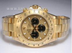 Rolex Daytona Working Chronograph Full Gold with Golden Dial