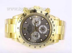 Rolex Daytona Working Chronograph Full Gold with Gray Dial