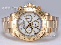 Rolex Daytona Working Chronograph Full Gold with White Dial