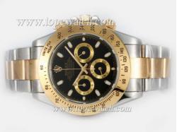 Rolex Daytona Working Chronograph Two Tone with Black Dial