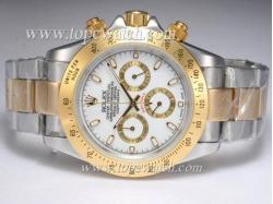 Rolex Daytona Working Chronograph Two Tone with White Dial